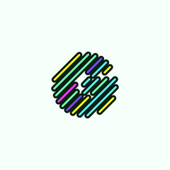 Modern Colorful G Letter element logo design template. Cute comic alphabet icon Vector Illustration perfect for your visual identity.