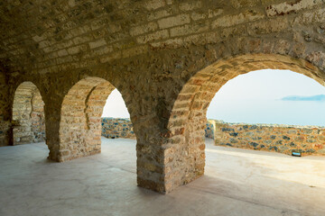 Cityscape at Monemvasia, architecture detail, Peloponnese, Greece