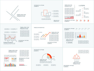 Infographic elements for annual reports