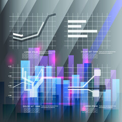 Elements for business data visualization, Modern infographic design