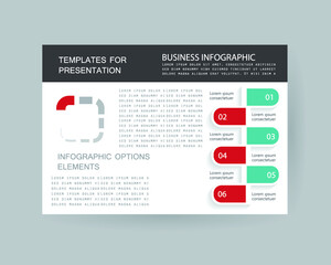 Elements for business data visualization, Modern infographic design