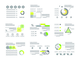 Elements for business data visualization, Modern infographic design