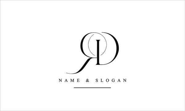 RD, DR, R, D abstract letters logo monogram