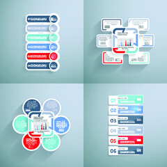 Elements for business data visualization, Modern infographic design, vector set templates