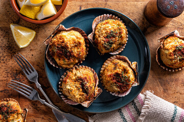 Stuffed Scallops on the Half Shell