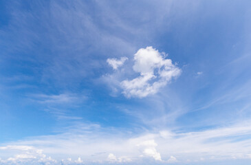 blue sky background with clouds.