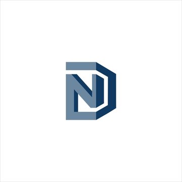 letter n d logo vector template 2d