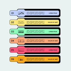 Infographic design template, vector 