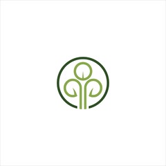 letter p logo vector template tree