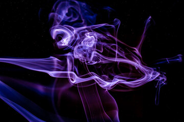 smoke on a black background