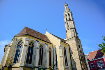 Goat The Blessed Mary Benedictine Church in Sopron on main square