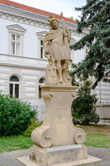 Statue of Saint Florian in Zalaegerszeg, Hungary - obrazy, fototapety, plakaty