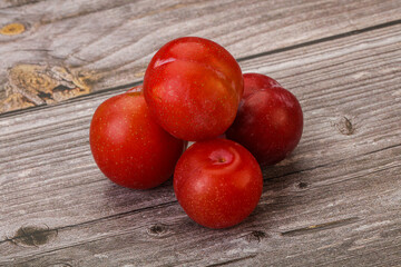 Ripe sweet tasty red plum