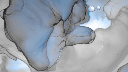 Color Ocean Abstract. Modern Turquoise Marble