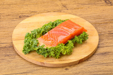 Salmon fillet slice for cooking