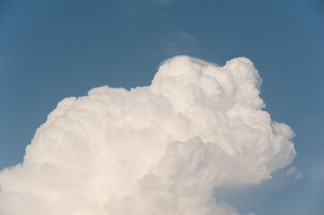 A cumulus, voluminous cloud in the blue sky.
