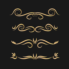 Vector vintage dividers set

