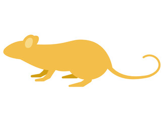 ネズミのシルエットイラスト