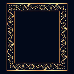 Ornamental golden decorative floral frame background
