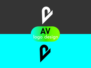 New AV typography logo design