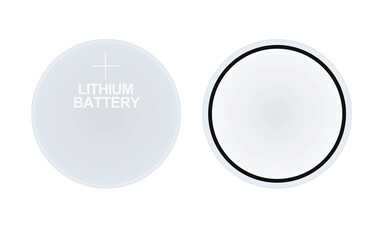 Circle lithium battery. vector illustration