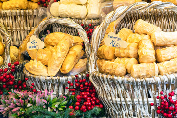 Traditional polish smoked cheese 