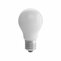 3D Rendering Light Bulb isolated on white background