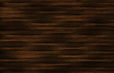 Fototapeta na wymiar Beautiful carved dark brown wood with wavy pattern