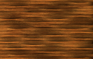 Dark brown carved wood in wavy pattern