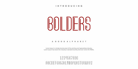 BOLDERS Alphabet font typography vector illustrations