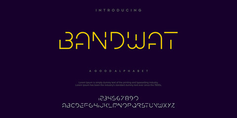 BANDWAT Alphabet font typography vector illustrations
