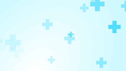 Medical white blue cross pattern background.