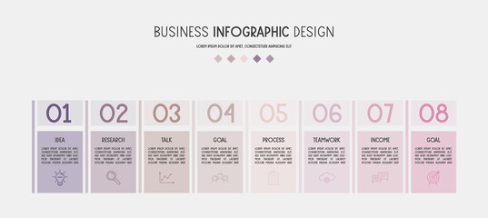 Infograph with business elements. Diagram design. Vector