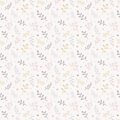 Seamless pattern with Xmas branches. Christmas background. Vector