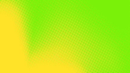 Abstract dots halftone green yellow colors pattern gradient texture background.