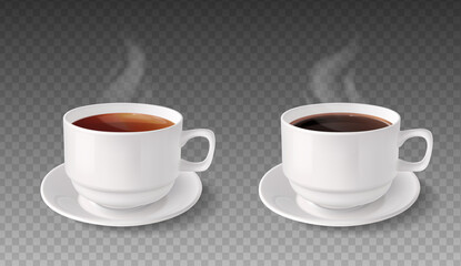 Cups Of Tea And Coffee Transparent Set