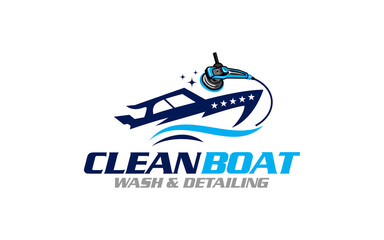 Illustration vector graphic of ship and boat detailing concept logo design template