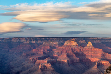 Fototapeta na wymiar Grand Canyon with lenticular clouds