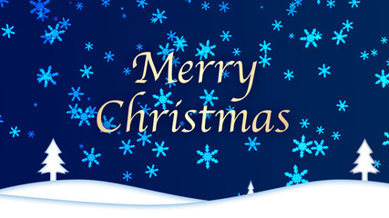 クリスマステーマ_背景_ブルー