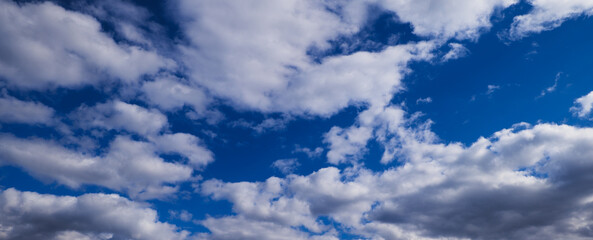 Naklejka na ściany i meble background with beautiful blue sky clouds and sun