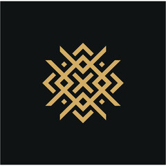 Ornamental Logo, Abstract Square Elements, Geometric Emblems, Logo Icons, Jewelry, Cosmetics, Boutiques, Hotels, Luxury Styles.