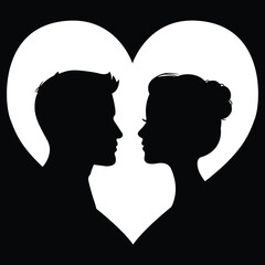 silhouette of a couple
