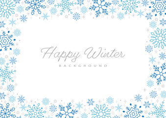 Card Design with Snowflake Illustrations