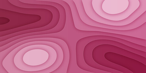 Abstract light purple realistic papercut decoration textured with wavy layers. Topography map concept smooth origami paper cut. Carving art. Vector illustration. Cover layout template.