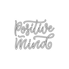 Positive lettering slogan with doodle elements. Funny quote for blog, poster and print design. Vector