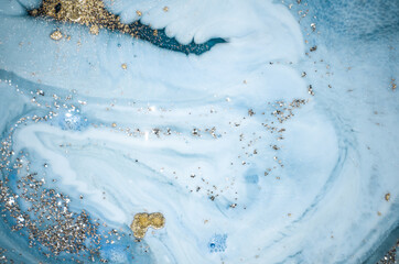 Agate swirl. Pastel abstraction. Geode artist work of art. Aquamarine luxury art in Eastern style. Beautiful Larimar stone. Marbled paper.