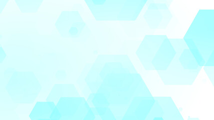 Abstract hexagon cross geometric white blue pattern medical background.