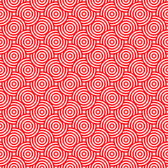 Obraz premium Vector seamless pattern. Modern stylish texture with circles. Simple graphic design. Greetings card.