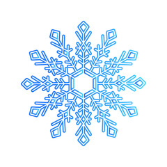 snowflake icon. New year design elements, frozen sign. Vector illustration
