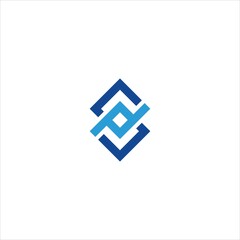 letter s p logo vector template line